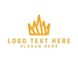 Gold Crown Outline Logo