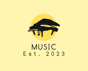 Grand Piano Musical logo design