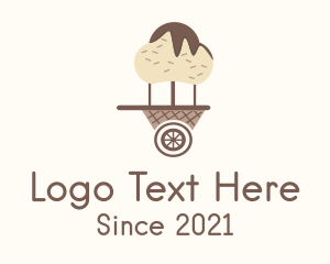 Creamery - Ice Cream Cart logo design
