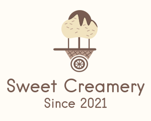 Ice Cream Cart  logo design