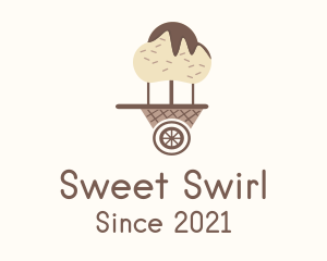 Soft Serve - Ice Cream Cart logo design