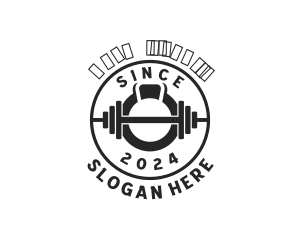 Emblem - Bodybuilding Gym Weightlifter logo design