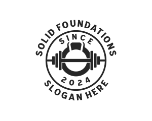 Kettlebell - Bodybuilding Gym Weightlifter logo design