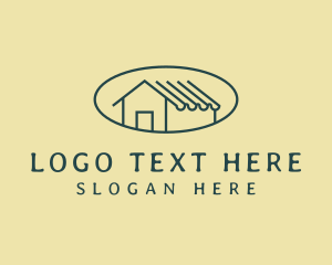 Real Estate - Minimalist House Roof logo design