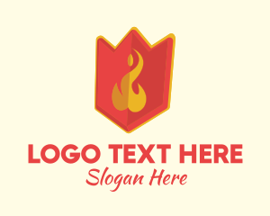 Ablaze - Medieval Fire Banner logo design