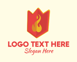 Banner - Medieval Fire Banner logo design