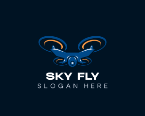 Quadcopter - Quadcopter Arial Drone logo design