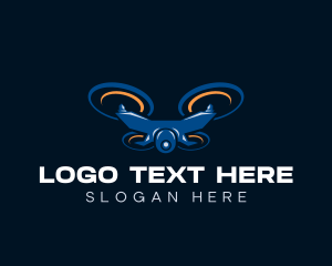 Drone - Quadcopter Arial Drone logo design