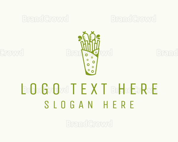 Vegetarian Burrito Snack Logo