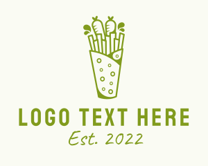 Burrito - Vegetarian Burrito Snack logo design