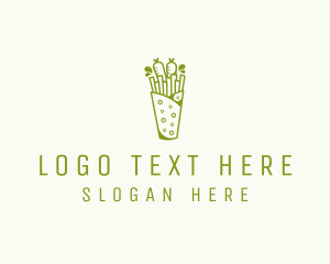 Lunch - Vegetarian Burrito Snack logo design