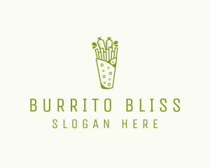 Burrito - Vegetarian Burrito Snack logo design