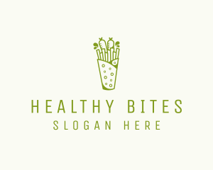 Vegetarian Burrito Snack logo design