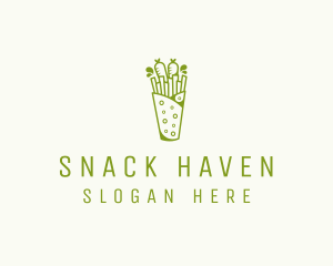 Vegetarian Burrito Snack logo design