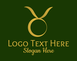 Symbol - Gold Taurus Horoscope Symbol logo design