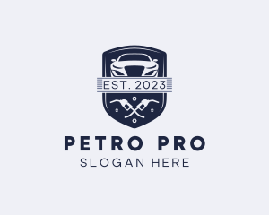 Petroleum - Sportscar Fuel Station logo design