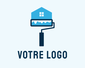 House Painting Roller logo design