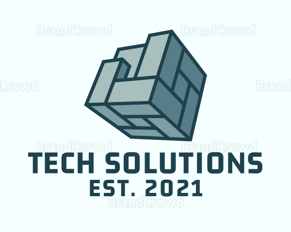 3D Engineering Cube Logo