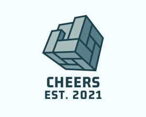 Technology - 3D Engineering Cube logo design