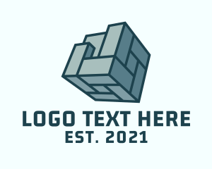 3d - 3D Engineering Cube logo design