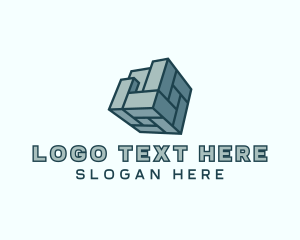 Programming - 3D Engineering Cube logo design