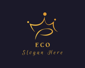 Elegant Golden Crown  Logo