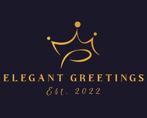 Elegant Golden Crown  logo design