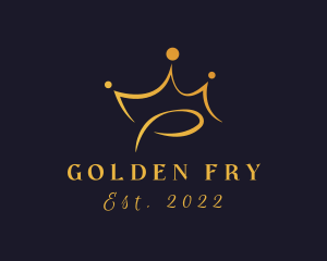 Elegant Golden Crown  logo design