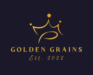 Elegant Golden Crown  logo design