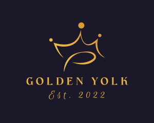 Elegant Golden Crown  logo design