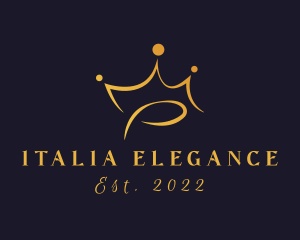 Elegant Golden Crown  logo design