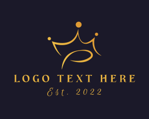Glamorous - Elegant Golden Crown logo design
