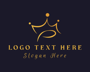 Elegant Golden Crown  Logo