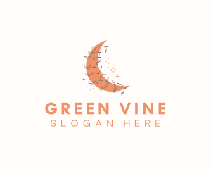 Vine - Crescent Moon Vine logo design