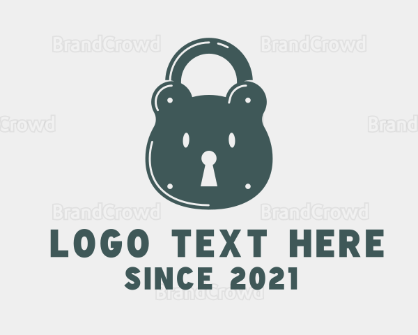 Bear Padlock Lock Logo