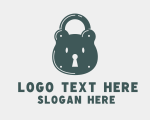 Bear Padlock Lock Logo