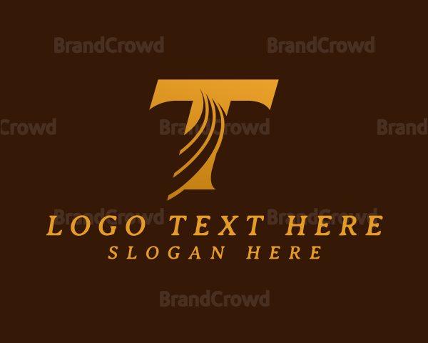Generic Swoosh Business Letter T Logo