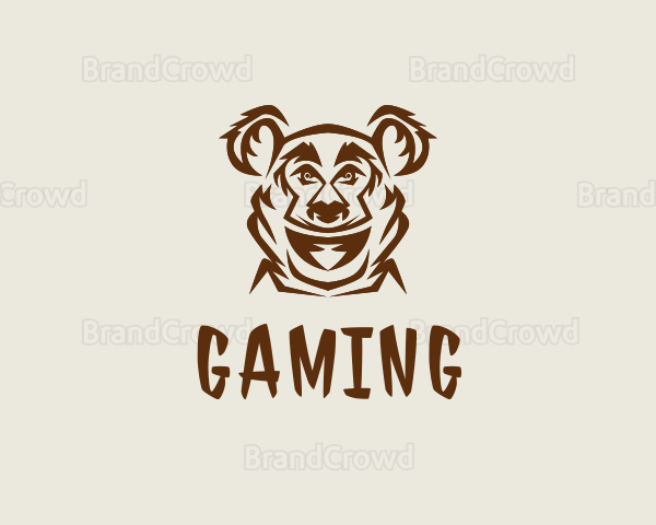 Wild Grizzly Bear Logo