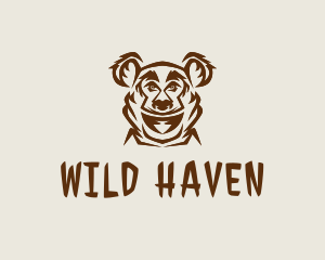 Wild Grizzly Bear  logo design