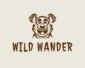 Wild Grizzly Bear  logo design