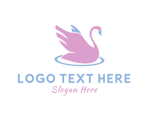 Swan - Pink Swan Wellness logo design
