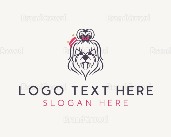 Pet Dog Grooming Logo