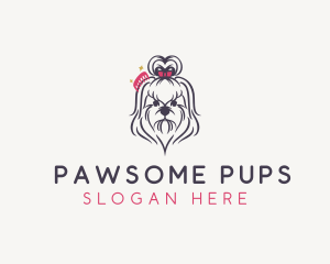 Pet Dog Grooming logo design