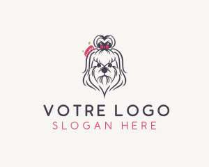 Fur - Pet Dog Grooming logo design