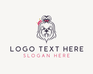 Cute - Pet Dog Grooming logo design
