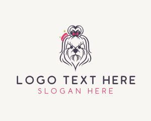 Pet Dog Grooming Logo