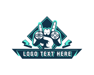 Player - Game Controller Hand logo design