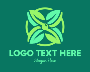 Spa - Green Mint Flower logo design