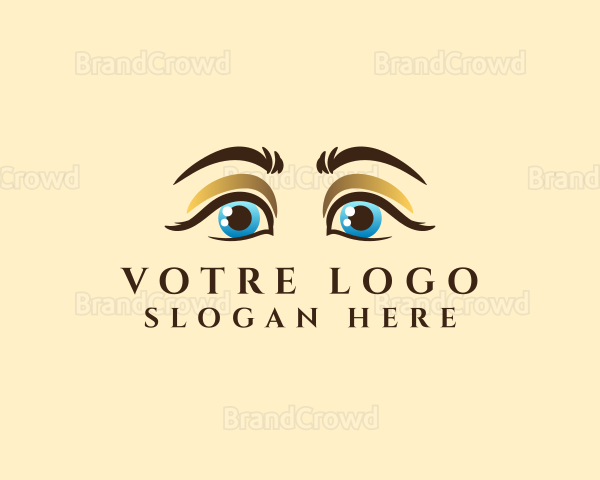 Gold Eyeshadow Eyebrow Logo