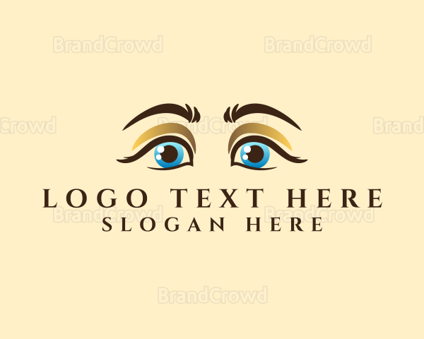 Gold Eyeshadow Eyebrow Logo